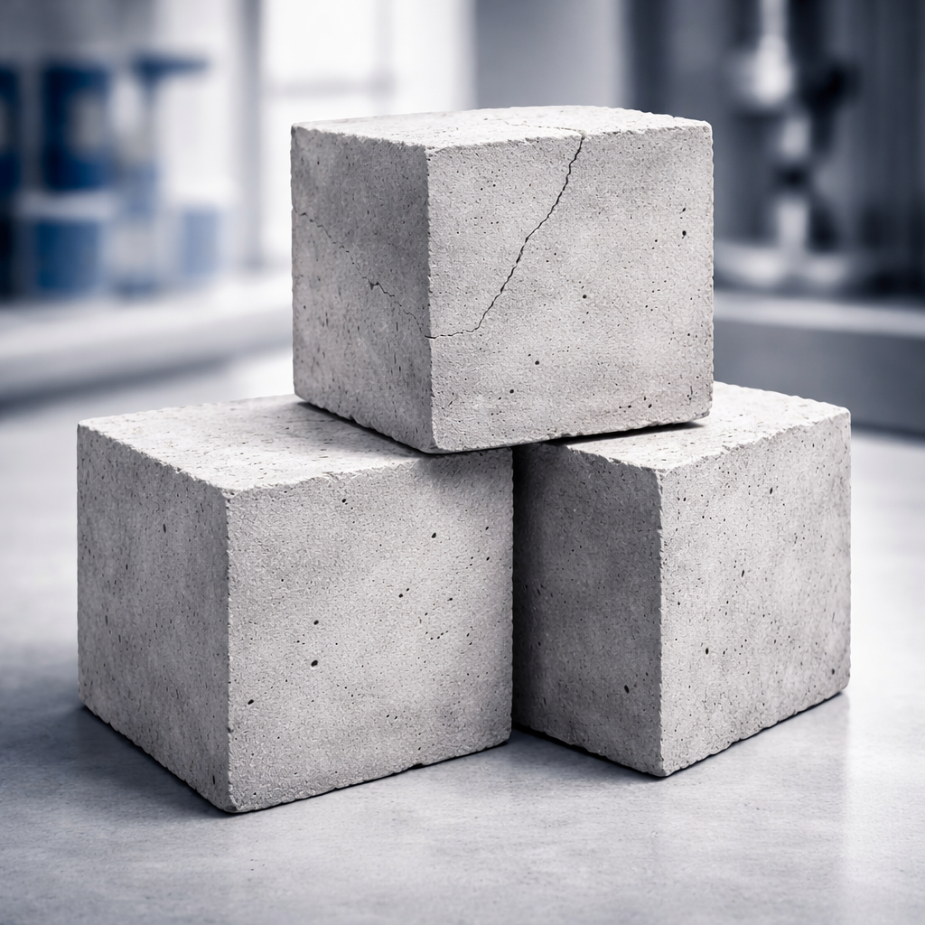 Provini cubici di calcestruzzo